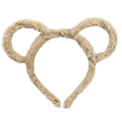 Frauen Winter Dicke Plüsch Stirnband Runde Maus Bär Ohren Make Up Haar Hoop Bandana Stirnbänder Für Frauen Nicht Slip von NPYQ