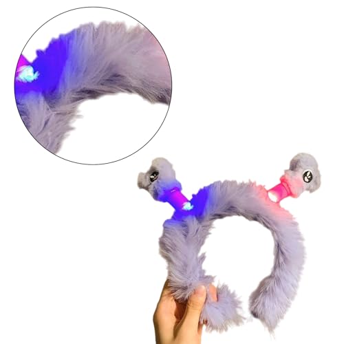 Leuchtendes Licht Hairhoop Cartoon Plüsch Haarband Lustige Tentakel Haarband Schöner Kopfschmuck Frauen Gesicht Waschen Stirnband Cartoon Stirnband Für Party von NPYQ