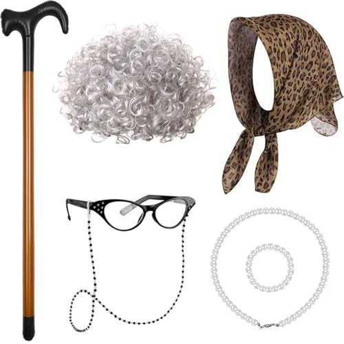 100 Tage Schulkostüm Jungen Halloween Old Man Kostüm Hat Frau Kostüm Dor Girls Styles von NPYQ