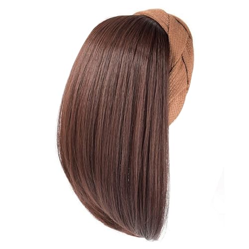 Perücken Hairpiece Synthetic Faser Perücken Natürliche Aussehen Frauen Hoher Schädelhaarerweiterung Mit Haarhoop Für Schnelle Frisur von NPYQ