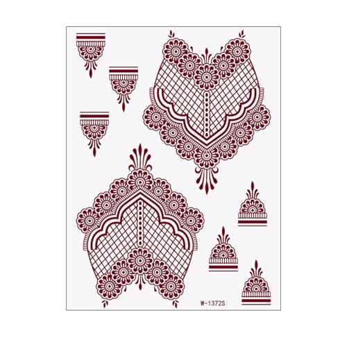 Stilvolle Aufkleber Temporär Tätowierte Aufkleber Für Mädchen Frauen Tätowierte Aufkleber Blumenmuster Aufkleber von NPYQ