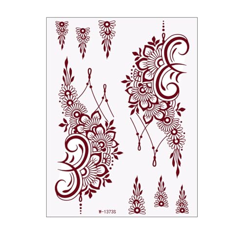 Stilvolle Aufkleber Temporär Tätowierte Aufkleber Für Mädchen Frauen Tätowierte Aufkleber Blumenmuster Aufkleber von NPYQ