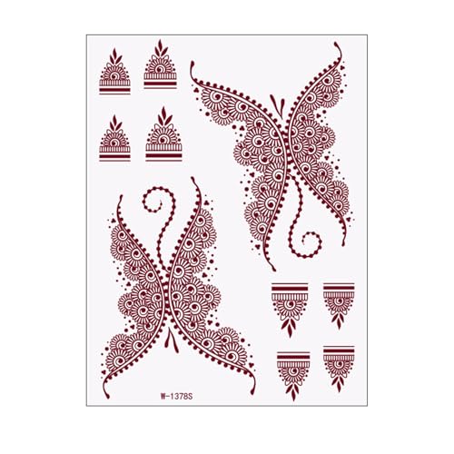 Stilvolle Aufkleber Temporär Tätowierte Aufkleber Für Mädchen Frauen Tätowierte Aufkleber Blumenmuster Aufkleber von NPYQ