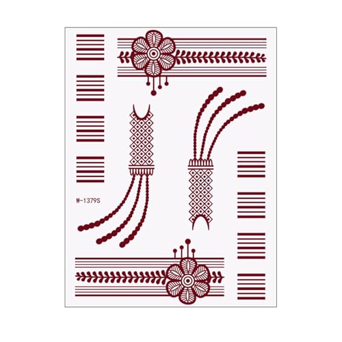 Stilvolle Aufkleber Temporär Tätowierte Aufkleber Für Mädchen Frauen Tätowierte Aufkleber Blumenmuster Aufkleber von NPYQ