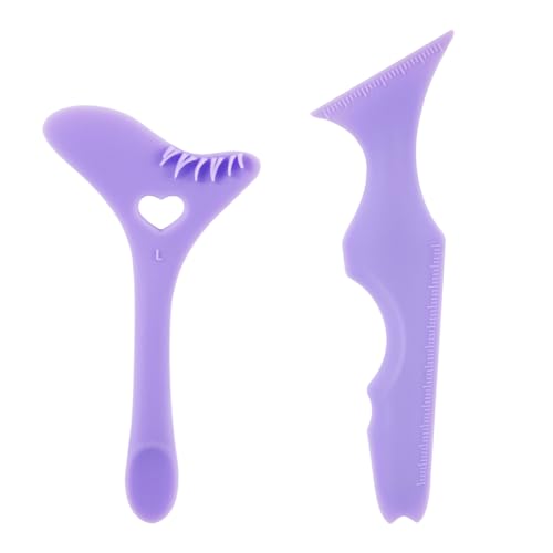 NQEUEPN 2 Stück Eyeliner Schablonen, Eyeliner Silicone Stencil Wimpernstempel Mehrzweck Augen Make up Werkzeug für Eyeliner Wimpern Augenbrauen Lippenlinie von NQEUEPN