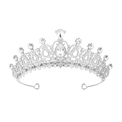 Kronen für Bräute, Tiara-Krone Prinzessinnenkrone Strass-Tiara Königin-Stirnband Modischer Kopfschmuck Haarschmuck für Hochzeit Braut Brautjungfern Frauen Party (Stil 2) von NQEUEPN
