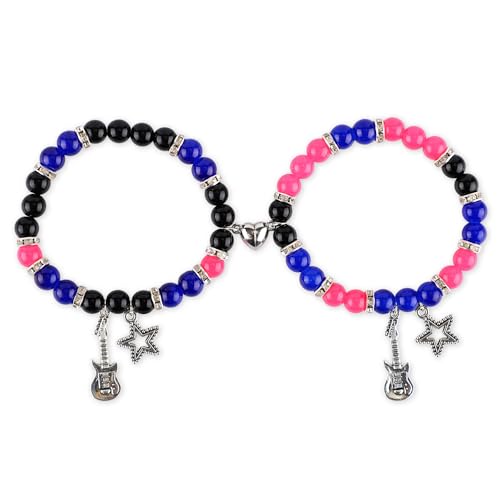 NQEUEPN Armbänder für Paare, Magnetisches Paar-Armband Liebes-Matching-Armband Fernbeziehung Beziehung Schmuckgeschenke für Frauen Teenager Mädchen Freundschaft Gf Bf Bff Beste Freundin von NQEUEPN