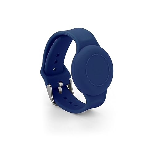 NQEUEPN Armband für Airtag Kinder, Wasserdicht Armband Silikon für Kinder Verstellbar Weich Armband Kinder für Airtag für Kleinkinder Kinder GPS Tracking Tagging (Dunkelblau) von NQEUEPN