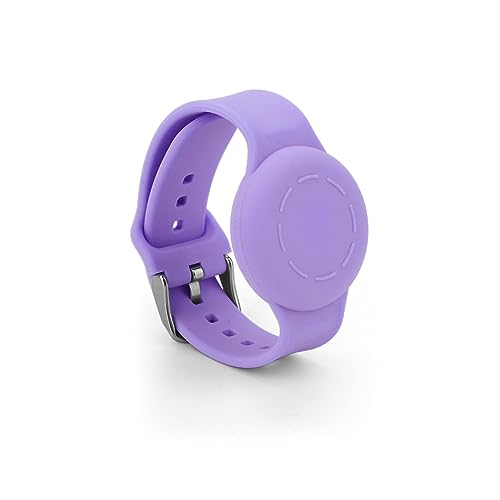 NQEUEPN Armband für Airtag Kinder, Wasserdicht Armband Silikon für Kinder Verstellbar Weich Armband Kinder für Airtag für Kleinkinder Kinder GPS Tracking Tagging (Dunkelviolett) von NQEUEPN