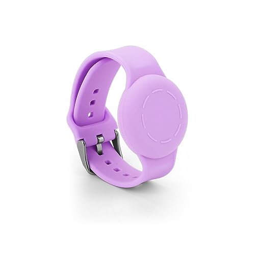 NQEUEPN Armband für Airtag Kinder, Wasserdicht Armband Silikon für Kinder Verstellbar Weich Armband Kinder für Airtag für Kleinkinder Kinder GPS Tracking Tagging (Hellviolett) von NQEUEPN