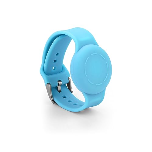 NQEUEPN Armband für Airtag Kinder, Wasserdicht Armband Silikon für Kinder Verstellbar Weich Armband Kinder für Airtag für Kleinkinder Kinder GPS Tracking Tagging (Leuchtendes Blau) von NQEUEPN