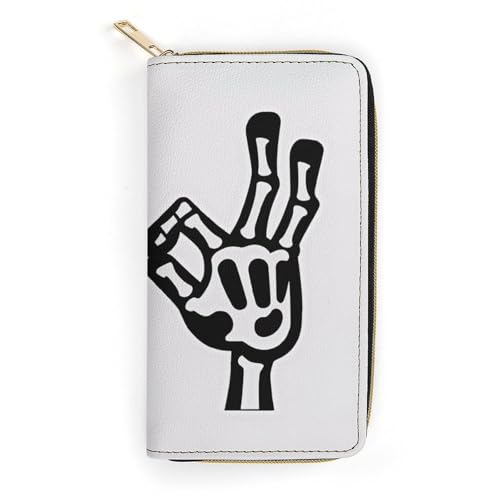 NQHJT Than Love Damen-Geldbörse aus Leder mit mehreren Fächern, ultradünn, mit Reißverschlussfach für Arbeit, Einkaufen, Stil, 19,7 x 10,5 cm, Stil:, 19.7x10.5cm von NQHJT