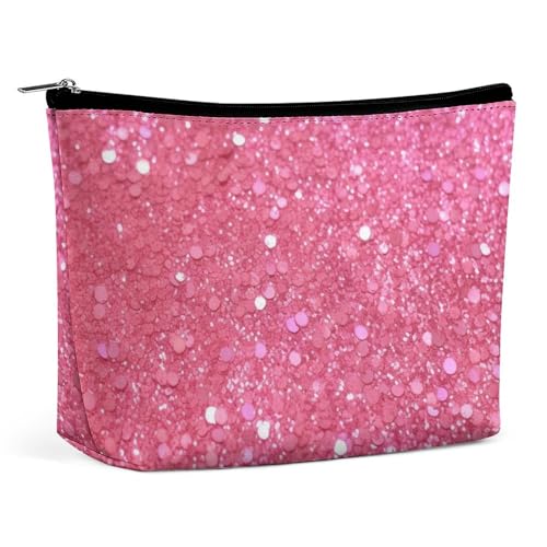 NQLYUT Make-up-Tasche, tragbare Kosmetiktasche, Dampflokomotive, Zug, Kulturbeutel, Make-up-Organizer, große Kapazität, Reißverschluss-Tasche, Reise-Kulturbeutel für Damen und Herren, Funkelnder von NQLYUT