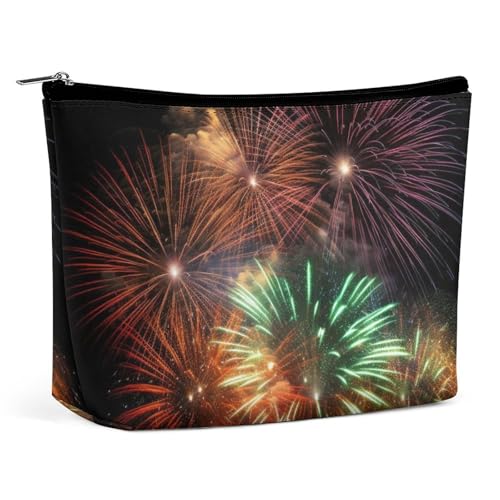 NQLYUT Make-up-Tasche, tragbare Kosmetiktasche, Dampflokomotive, Zug, Kulturbeutel, Make-up-Organizer, große Kapazität, Reißverschluss-Tasche, Reise-Kulturbeutel für Damen und Herren, Herrliches von NQLYUT