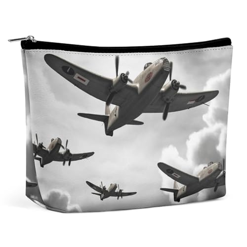 NQLYUT Make-up-Tasche, tragbare Kosmetiktasche, Vogel, Papageien, Malerei, Kulturbeutel, Make-up-Organizer, große Kapazität, Reißverschluss-Tasche, Reise-Kulturbeutel für Damen und Herren, Weltkrieg, von NQLYUT