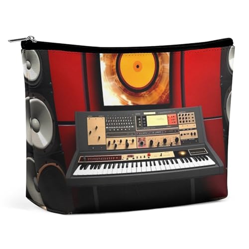 NQLYUT Make-up-Tasche, tragbare Kosmetiktasche, kleine Tiere, Kulturbeutel, Make-up-Organizer, große Kapazität, Reißverschluss-Tasche, Reise-Kulturbeutel für Damen und Herren, Musikstudio, von NQLYUT