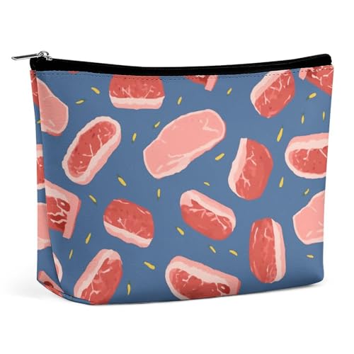 NQLYUT Make-up-Tasche, tragbare Kosmetiktasche, viele Sushi-Lebensmittel, Kulturbeutel, Make-up-Organizer, große Kapazität, Reißverschluss-Tasche, Reise-Kulturbeutel für Damen und Herren, NQLYUT Make-up-Tasche, tragbare Kosmetiktasche, viele Sushi-Lebensmittel, Kulturbeutel, Make-up-Organizer, große Kapazität, Reißverschluss-Tasche, Reise-Kulturbeutel für Damen und Herren, von NQLYUT