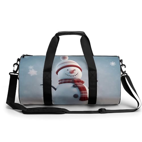Sporttasche mit Weihnachtsbaum und Hirsch, für Damen und Herren, Übernachtungstasche mit Schuhfach, Workout-Taschen, Weihnachtlicher Schneemann, 17.7in/9in/9in, Art déco Sporttasche mit Weihnachtsbaum und Hirsch, für Damen und Herren, Übernachtungstasche mit Schuhfach, Workout-Taschen, Weihnachtlicher Schneemann, 17.7in/9in/9in, Art déco von NQLYUT