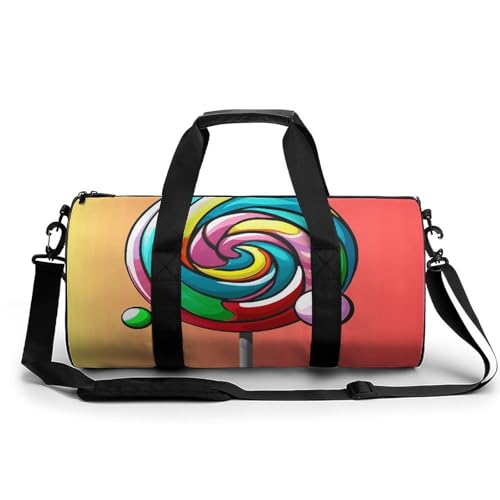 Turnbeutel mit schönem Panda-Motiv, für Damen und Herren, Übernachtungstasche mit Schuhfach, Workout-Taschen, lollipop, 17.7in/9in/9in, Art déco Turnbeutel mit schönem Panda-Motiv, für Damen und Herren, Übernachtungstasche mit Schuhfach, Workout-Taschen, lollipop, 17.7in/9in/9in, Art déco von NQLYUT
