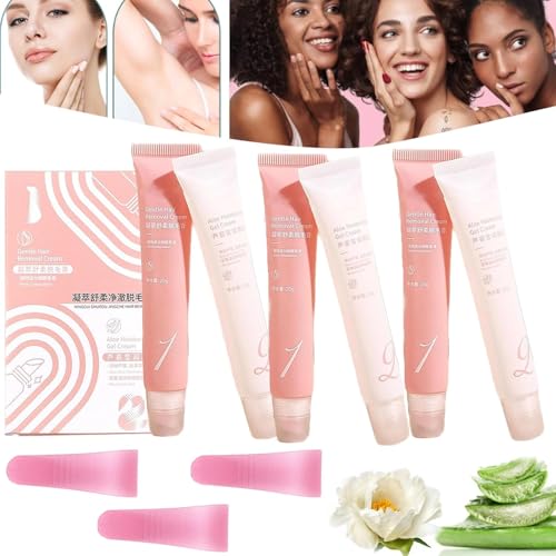 Haarentfernungsset Gesichtshaarentfernungscreme Schmerzlose Haarentfernungscreme mit Schaber für Frauen Haarentfernungs-Feuchtigkeitscreme für Frauen und Männer von NQNFWCRJ