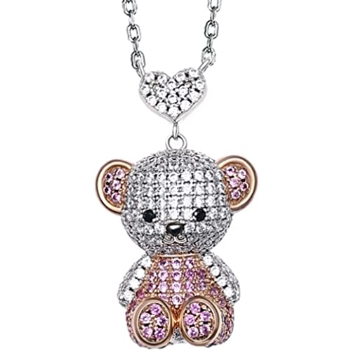 NR Natural Reserve Niedliche Tier-Halskette für Damen und Mädchen, Bär/Hund, Anhänger, Schmuckgeschenk, Messing, Zirkonia NR Natural Reserve Niedliche Tier-Halskette für Damen und Mädchen, Bär/Hund, Anhänger, Schmuckgeschenk, Messing, Zirkonia von NR Natural Reserve