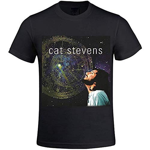 Cat Stevens on The Road to Find Out Men Crew Neck Men T Shirts Graphic Black von NR