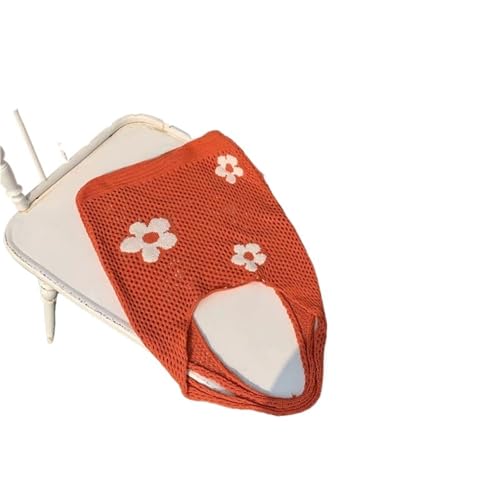 Gestrickte Schultertasche Gestrickte Hohle Tote Bag Große Kapazität Einkaufstasche Damen Einfache Retro Schultertasche Handtasche, Orange/Abendrot im Zickzackmuster (Sunset Chevron), Einheitsgröße von NRBMZYEN