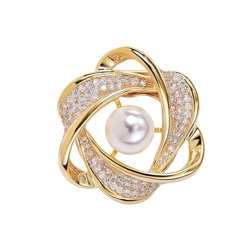 NRBMZYEN Brosche mit Kreuzschal-Clip, Kristallschmuck, Schalring, für Damen, Schal-Schnalle, Brosche (Stil 07) von NRBMZYEN