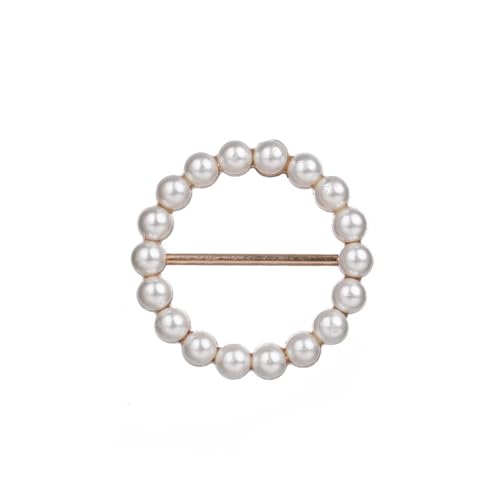 NRBMZYEN Brosche mit Kreuzschal-Clip, Schal, Brosche, Anstecknadel für Damen, Seide, Schal, Ring, Clip, Zubehör, goldfarben von NRBMZYEN