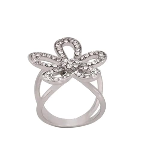NRBMZYEN Kreuzschal-Clip, Schalschnallen für Damen, Kristall-Kreuzband, Seidenschal, Blume, Brosche, Schnalle, Ring-Clip, Style 13 von NRBMZYEN