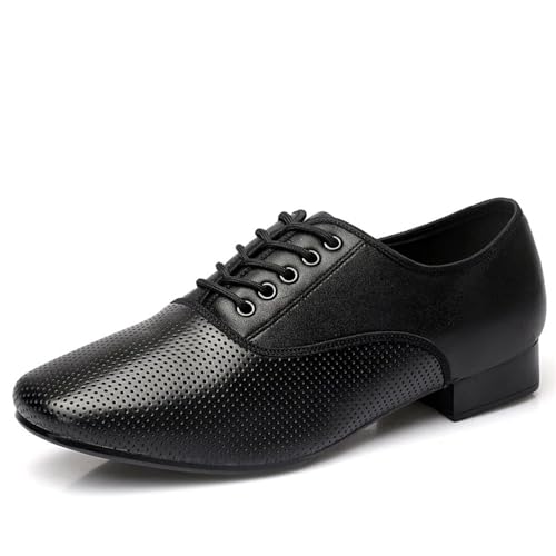 NRBMZYEN Latein Tanzschuhe Herren Herren Lederschuhe Herren Latein Tanzschuhe Modern Dance Hall Tango Kinder Mann Tanzschuhe 38-45, Punch Glue, 42 von NRBMZYEN