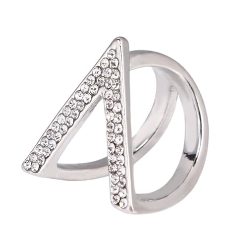 NRBMZYEN Schal mit Kreuzschal-Clip, Schal, Ring, Clip, Schals, Kristall, Seide, Schal, Schnalle, Brosche, Hochzeitsschmuck, Einheitsgröße von NRBMZYEN