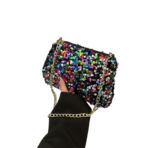 Pailletten-Tasche, Umhängetasche, einfarbig, Pailletten, Schultertasche, Unterarmtasche, Abend-Clutch, Handtasche (bunt) von NRBMZYEN