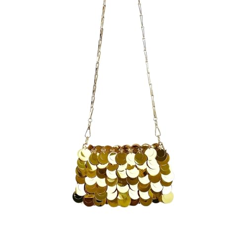 Sequin Bag Sequin Bag Glitter Chain Damen Horizontal Square Bag von NRBMZYEN