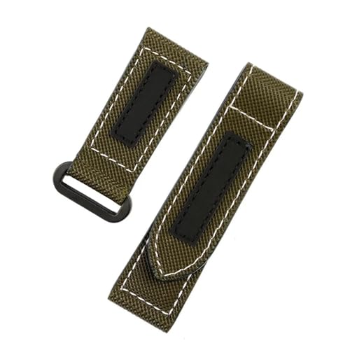NRERDMT Compatible With Panerai Lumino PAM01118/PAM01661/PAM441 watchband Sticky carbon fiber check nylon Large dial men's Bracelet accessories(Army Green black,26mm) von NRERDMT