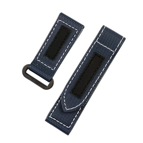 NRERDMT Compatible With Panerai Lumino PAM01118/PAM01661/PAM441 watchband Sticky carbon fiber check nylon Large dial men's Bracelet accessories(Blue black,24mm) von NRERDMT