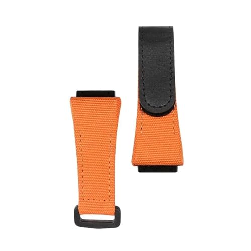NRERDMT Nylon-Armband kompatibel mit Richard Mille RM011 RM3502 RM056 Canvas-Uhrenarmband Armbanduhren Band Herren-Uhrenarmband(Orange black) von NRERDMT