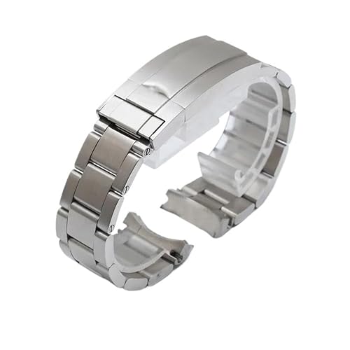 NRERDMT Uhrenarmbänder kompatibel mit Rolex SUBMARINER DAYTONA Yacht-Master GMT Uhrenarmband, Glidelock-Verschluss, Edelstahl 904, Armband 20 mm 21 mm(Silver,20mm) von NRERDMT