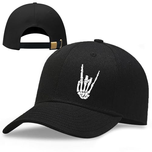 Baseballkappe mit Skelett-Hand, verstellbare Größe, schwarze Snapback-Hüte für Herren, Rock-Schädel, taillierte Kappe, kühlende Snapback-Kappe für Vater, Trucker, strukturierte Baseballmütze, Angeln Baseballkappe mit Skelett-Hand, verstellbare Größe, schwarze Snapback-Hüte für Herren, Rock-Schädel, taillierte Kappe, kühlende Snapback-Kappe für Vater, Trucker, strukturierte Baseballmütze, Angeln von NRUXT