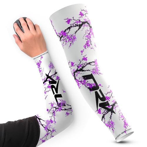 NRV Gaming-Kompressionsmanschette (Edition Sakura) – verbesserte eSport-Leistung mit japanischem Stil – von Profis entwickelt – langlebig, atmungsaktiv und reibungsfrei, violett, Medium von NRV