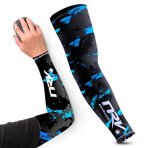 NRV Gaming-Kompressionsmanschette – Legacy Edition – Optimieren Sie Ihr Spiel mit Komfort und Stil – entworfen von professionellen Spielern – langlebig, atmungsaktiv und reibungsfrei, blau, 3XL von NRV