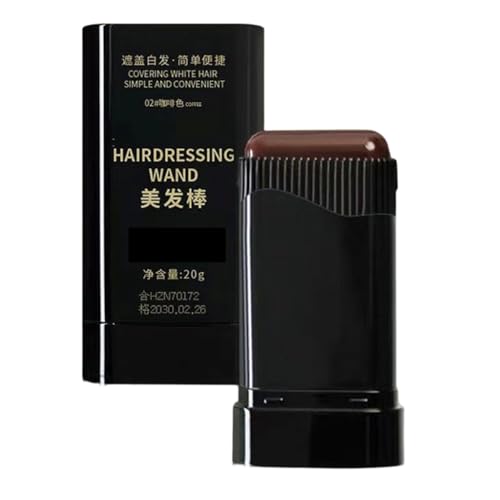 Haarfärbekamm, Temporärer Wurzelfärbe-Haarfärbepinsel - Haaransatz-Shading-Stick, Werkzeug Zur Grauhaarabdeckung, 20g Hochpigmentierter Haarwurzel-Concealer Für Männer Und Frauen (Kaffeefarbe) von NRVTRE