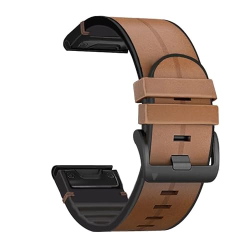 NRYCR 22 mm 26 mm für Garmin Fenix 6/6X Lederarmband, Ersatz-Schnellverschluss-Uhrenarmband für Garmin Fenix 5/5 Plus/5X Smartwatch, S, Achat von NRYCR