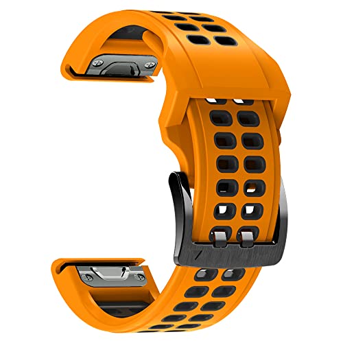 NRYCR 26 x 22 mm Silikon-Smartwatch-Armbänder mit Schnellverschluss für Garmin Fenix 7 7X 6 6X Pro 5 5X Plus 935 Epix Zubehör Armband, 22mm For Epix, Achat von NRYCR