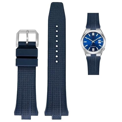 NRYCR FKM Fluorkautschuk Uhrenarmband für Citizen TSUYOSA Collection NJ0150 NJ0151ME Uhrenarmbänder Herren Damen Armband Bunt(Sapphire) von NRYCR
