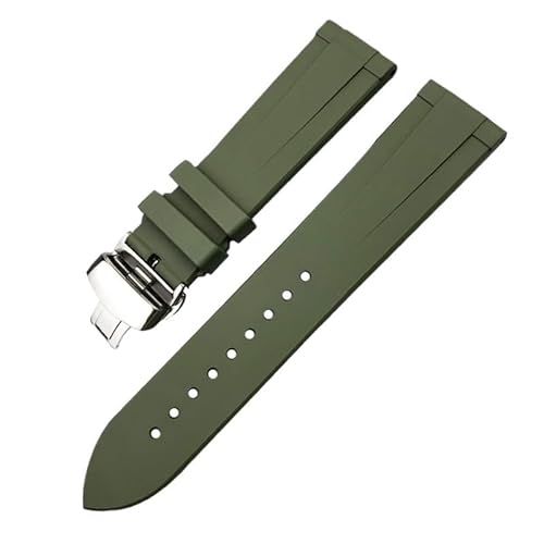 NRYCR Fluororubber Uhrenarmbänder für IWC Big Pilot Uhren IW3777, Gummi-Silikon, 19 mm, 20 mm, 21 mm, 22 mm, weiches Taucharmband, 21 mm, Achat von NRYCR