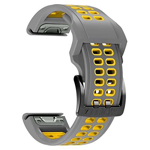 NRYCR Silikon-Uhrenarmbänder Quickfit-Armbänder für Garmin Fenix 7X 7 6 6X Pro 5X 5 Plus Armband Instinct 2/Descent G1 Solar Watch Band, 26mm Fenix 7X 3HR, Achat von NRYCR