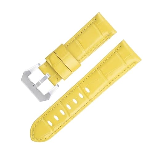 NRYCR Uhrenarmband für Panerai-Armband für PAM441/438-Serie, weiches Rindsleder, echtes Bambusleder, 20 mm, 22 mm, 24 mm, 24 mm, Achat von NRYCR