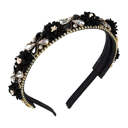 Blumenstirnband Temperament Persönlichkeit Strass Damen Party Stirnband Braut Haarschmuck von NSIBAN