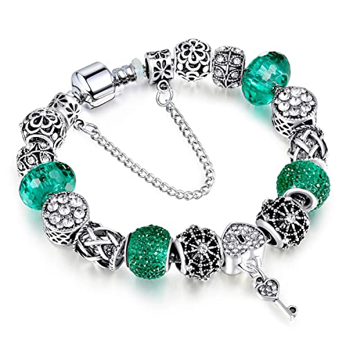 NSIBAN s Armband-Charm, Harz-Kristall-Armband, Charm-Armband, DIY-Schnur-Perlen-Armband, Legierung, großes Loch-Perlen-Armband von NSIBAN